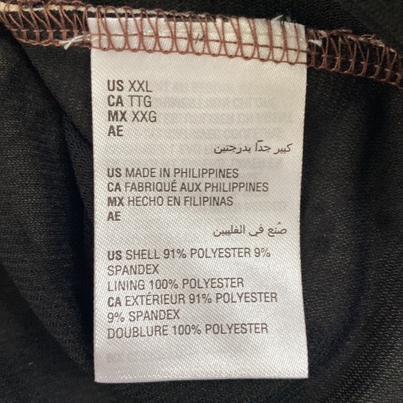 Host Pick 💙 INC Womens Brown Animal Print Asymmetrical Neckline Top XXL - Picture 5 of 5